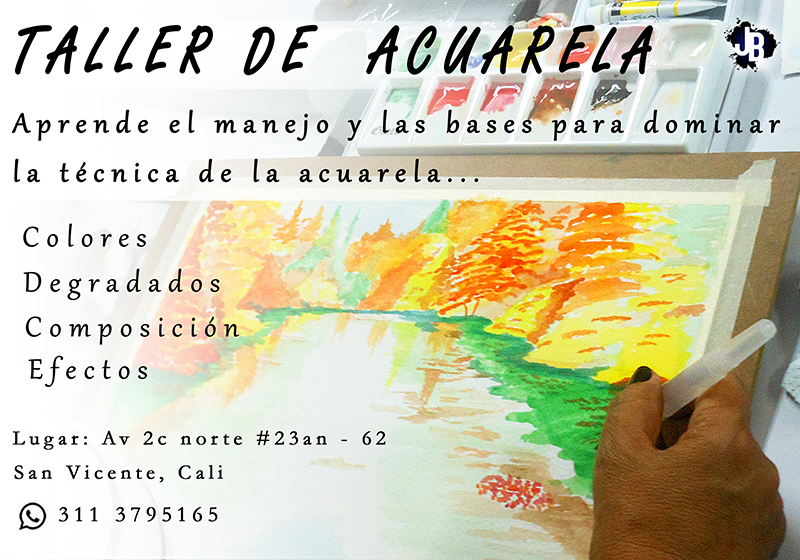 taller de acuarela en JBerly Art Cali - Colombia